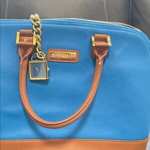 Joy & Iman Blue and Brown Baby Bag